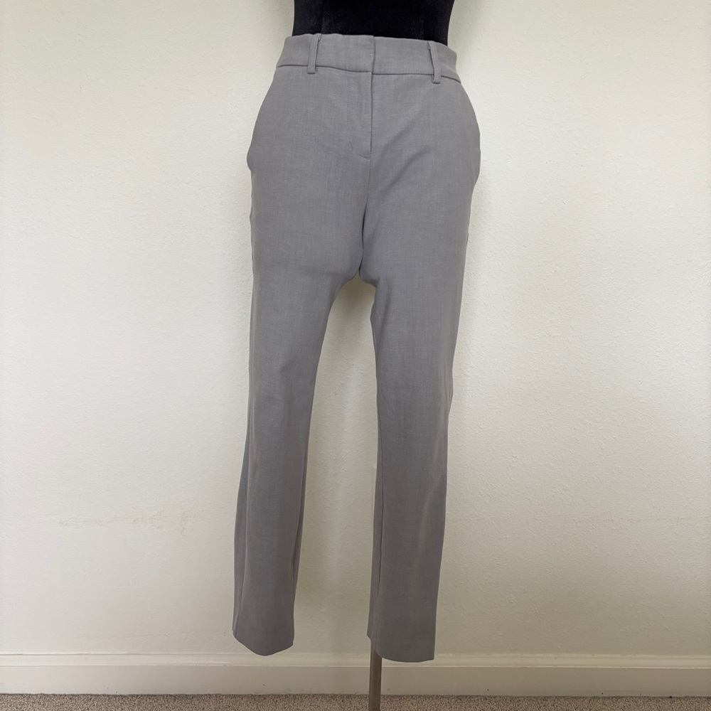 Express Collumnist Skinny Mid Rise Gray Dress Pants
